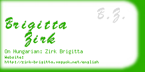 brigitta zirk business card